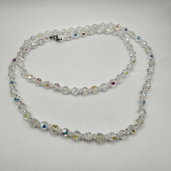 34" of ALL Aurora Borealis Crystal necklace! - Picture 11 of 13